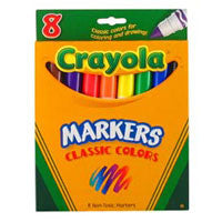 Crayola Washable Broad Line Markers, Classic Colors - 8 Count